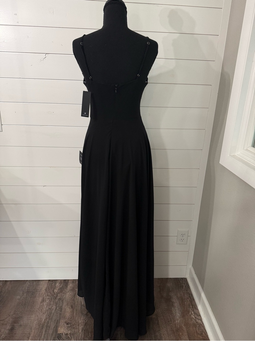 Lulus Cause For Commotion Black Maxi Dress Small Pleated Bustier Formal NWT - Picture 13 of 13